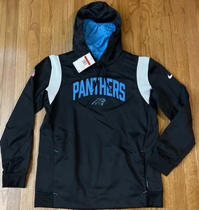 Carolina Panthers Nike Sideline Athletic Stack Performance Pullover Sudadera con Capucha Grande - Imagen 1 de 1