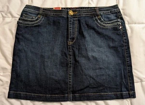 Jessica Simpson Damen Distressed bestickt Denim Rock Größe 20W Neu mit Etikett - Bild 1 von 9