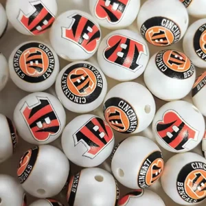 cincinnati bengals Acrylic Beads for Jewelry Making DIY Pen Keychain 1 pc - Picture 1 of 1