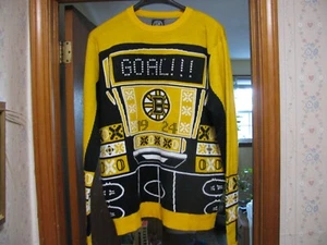 BOSTON BRUINS HOCKEY LIGHT UP NHL SWEATER ADULT XL SIZE VERY RARE REDUCED NOW - Picture 1 of 19