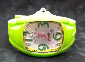 Chronotech Neon Green Parah Rectangle Unisex Watch Men Women Polycarb. Rubber - Picture 1 of 6
