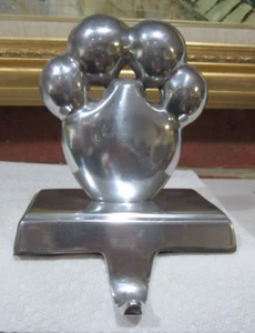 DOG PAW PRINT Solid Sturdy Heavy Chrome Christmas STOCKING HOLDER HANGER India - Bild 1 von 7