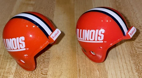 Original Riddell Illinois Fighting Illini TB Style Pocket Pro Helmets/ Lot of 2 Cover