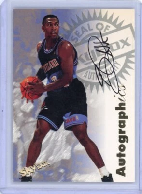 Tarjeta firmada con autógrafo automático Skybox Bobby Phills Autographics 1997-98 Foto 1 de 2
