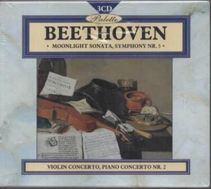 Beethoven Violin Piano Concerto NEU 3CDs Mondscheinsonate Sinfonie Nr.5 Leonore - Imagen 1 de 2