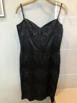 NICOLE MILLER Sz 8 Black LBD Cocktail Embroidered Corset Back Dress NWT - Image 1 of 4
