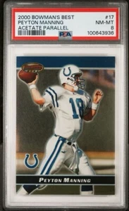2000 BOWMAN’S BEST PEYTON MANNING ACETATE PARALLEL #/250 *GRADED PSA NM-MT 8! - Picture 1 of 2