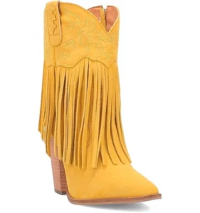 Dingo DI185 Women's Crazy Train Western Bootie Yellow - Picture 1 of 6