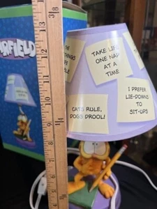 Vintage Garfield Life According To Garfield Lamp in box original - Picture 1 of 2