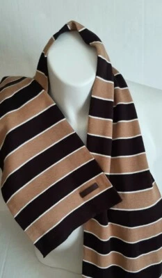 Calvin Klein Bufanda a Rayas Tejido Marrón Foto 1 de 3