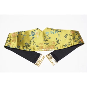 Lady Satin Faux Silk Belt Corset Waistband Obi Retro Ethnic Elastic Waist Buckle - Picture 1 of 8