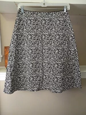 Falda informal Valerie Stevens para mujer negra/blanca con cremallera geométrica talla 12 Foto 1 de 4