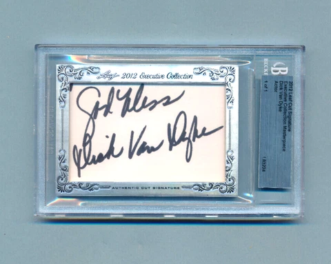 Signed DICK VAN DYKE 2012 Leaf Executive Masterpiece Beckett + PSA AUTO 1/1 Cover