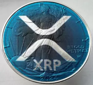 XRP Crypto - Limited Edition American Silver Eagle 1oz. .999 Silver Dollar Coin - Picture 1 of 6