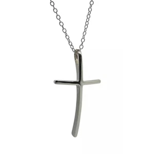 Kreuz Anhänger 925 Sterling Silber elegant Kreuz 18" Kette Schmuck Geschenk verpackt - Bild 1 von 14