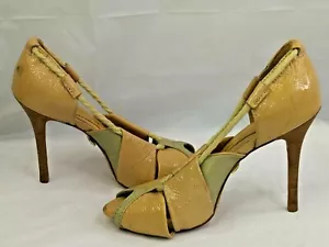 AGNELLO donna US 6 4" tacco Stilletos punta aperta Gwen Stefani vernice 2789 - Foto 1 di 12