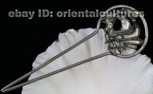 Tribal exotic chinese handmade miao silver headgear hairpin(chinese ancient pa - Picture 1 of 3