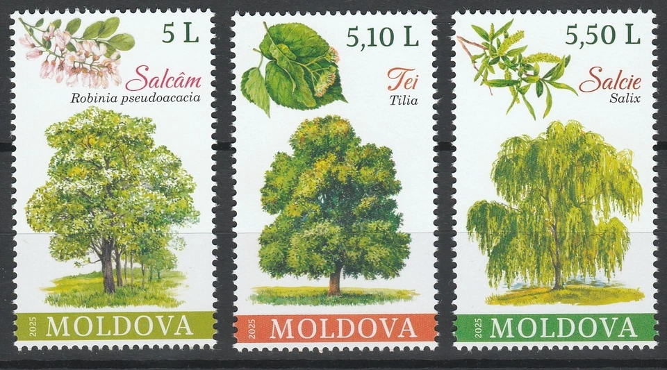 Moldova 2025 Nature, Plants, Trees 3 MNH stamps - Image 1 of 1