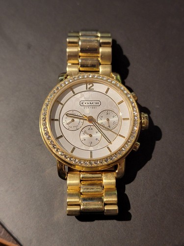 Orologio Coach Donna Cronografo Legacy Quadrante Argento Ca.04.3.34.0709S Nuovo Bat. 6"