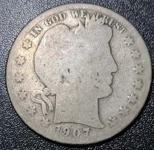 1907 S Circulated Barber Silver Half Dollar DR-C - Picture 1 of 4