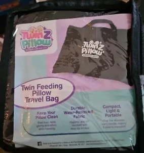 Twin Z Pillow Travel Bag Black New In Package - Picture 1 of 2