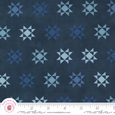 Moda STARLIGHT GATHERING 49160 14 Blue PRIMITIVE GATHERINGS Quilt Fabric - Image 1 of 4