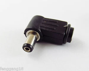 1pc 5.5mm x 2.5mm Right Angle DC Power Cable Male Plug Connector Adapter Plastic - Picture 1 of 4