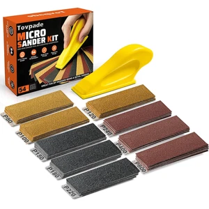 54PCS Premium Micro Sander, Detail & Mini Sander Block – Precision Small Hand Sa - Picture 1 of 11
