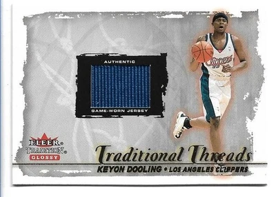 2000-01 Fleer Tradition Glossy Traditional Threads Keyon Dooling Rookie RC - Image 1 of 2