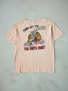 Camiseta De Colección Años 80 The Party's Over Bulldog Golpeada Desteñida Talla M Puntada Única - Imagen 1 de 4