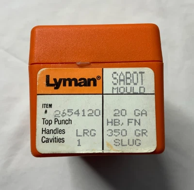 Lyman Sabot Slug 20 Guage Shotgun Single Cavity Mould 350gr - 2654120 - Image 1 of 2