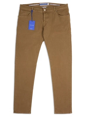 JACOB COHEN "NICK" Beige Luxury Stretch Denim Jeans NEW US 40 - Image 1 of 4