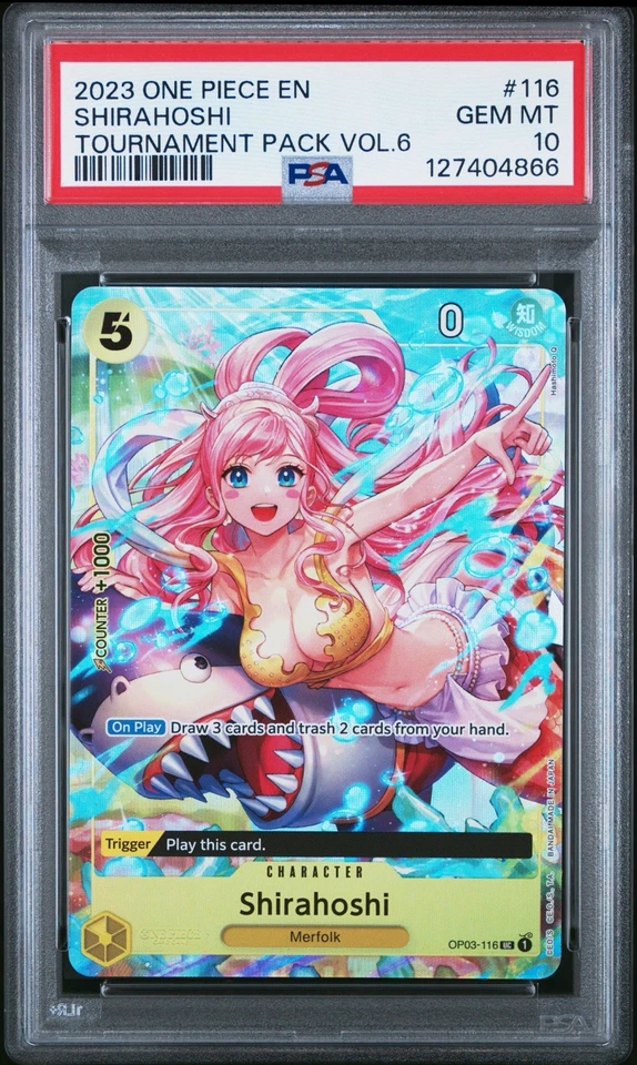 2023 One Piece Shirahoshi OP03-116 Tournament Pack Vol. 6 PSA 10 Gem Mint - Image 1 of 2