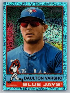 2025 Topps Heritage #236 Daulton Varsho Chrome Light Blue Sparkle Refractor - Picture 1 of 2