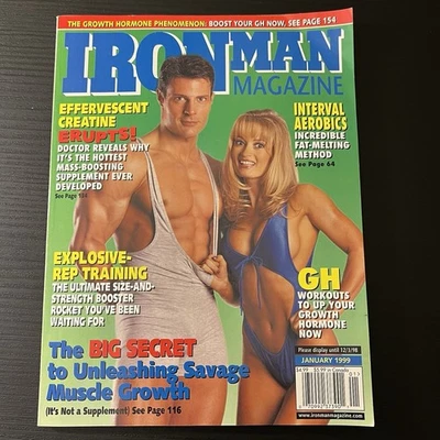 Ironman Magazine January 1999 Iron Man Val Vasilef Lonnie Teper Sherry Goggin Foto 1 de 4