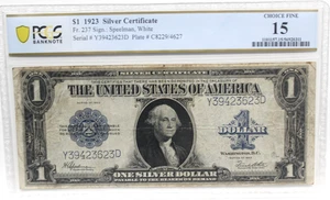 1923 1$ SILVER CERTIFICATE Fr#237 PCGS 15 FINE PRICED FOR QUICK SALE - Picture 1 of 4