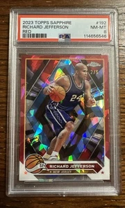 Topps Sapphire Richard Jefferson 2023 rojo/5 #192 PSA 8 - Imagen 1 de 3
