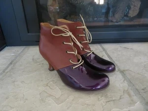Botines Fluevog Bellevues Rosa Dunn Marrón + Borgoña 9 M - Imagen 1 de 5