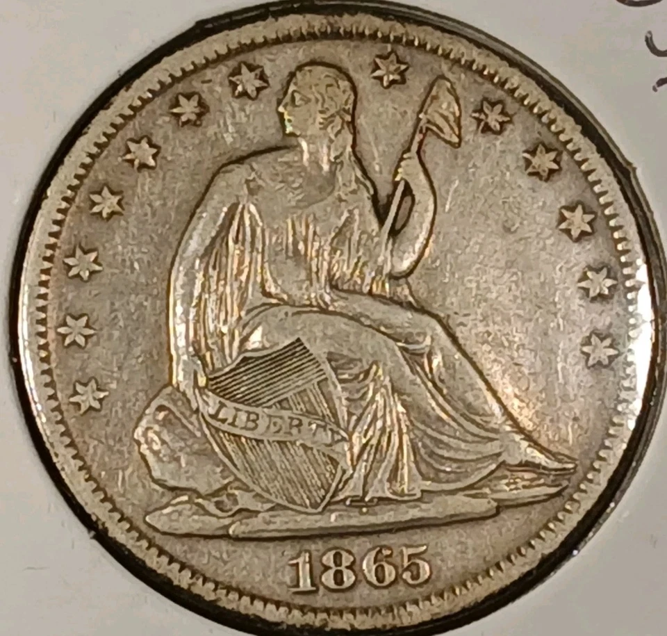 1865-S Seated Liberty Half Dollar VF+ *Civil War Date*  - Image 1 of 4