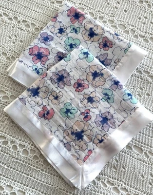 2 NUEVO SIN ETIQUETAS Aden + Anais Bebé Niña Manta de Seguridad Lovey Blanco Rosa Floral Muselina! Foto 1 de 4