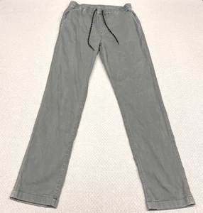 Faherty Pants Mens Medium Gray Cotton Blend Slim Fit Chino Drawstring Casual - Picture 1 of 9