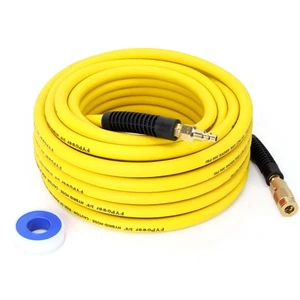 Air Compressor Hose 3/8 Inch x 50 Feet Hybrid Hose with Fittings, Flexible an... - Bild 1 von 6