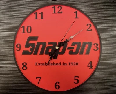 SNAP-ON Red Snap On Clock 3D Printed - Sweeping Motion