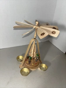 Albero di Natale e musicisti Stiffen Richard Glaesser Made Germany legno 10,5" - Foto 1 di 9