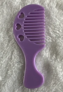 Vintage Herz Kamm Puppe Spielzeug Haarschmuck Lila Flieder - Bild 1 von 2