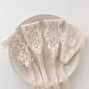 Koreanische Spitze Stirnband Baby weiß Blume bestickt Spitze Haarband süß Blumen G - Bild 1 von 28