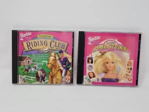 Barbie Riding Club Adventure & Hair Styler PC Game Lot Windows CD Tested - Picture 1 of 14