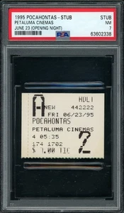 1995 Disney's Pocahontas Ticket Stub June 23 OPENING DAY NIGHT PSA 7 NM POP 1 - Picture 1 of 2
