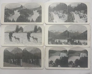 Konvolut 6 kanadische Rockies Stereoview Ansichten malerische Natur 1900er - Bild 1 von 1