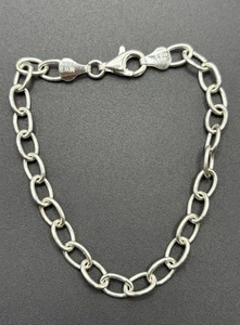 7.5" Sterling Silver Cable Link Bracelet 7 Grams 925 Y4 - Picture 1 of 10